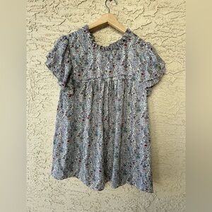 Rose & Olive Blue Floral Blouse